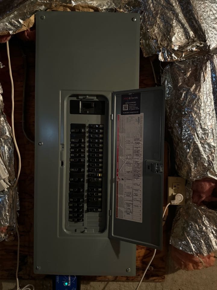 Electrical panel work by PRO Electric plus HVAC