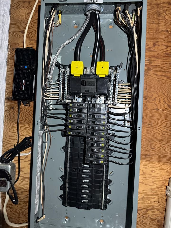 Electrical panel work by PRO Electric plus HVAC