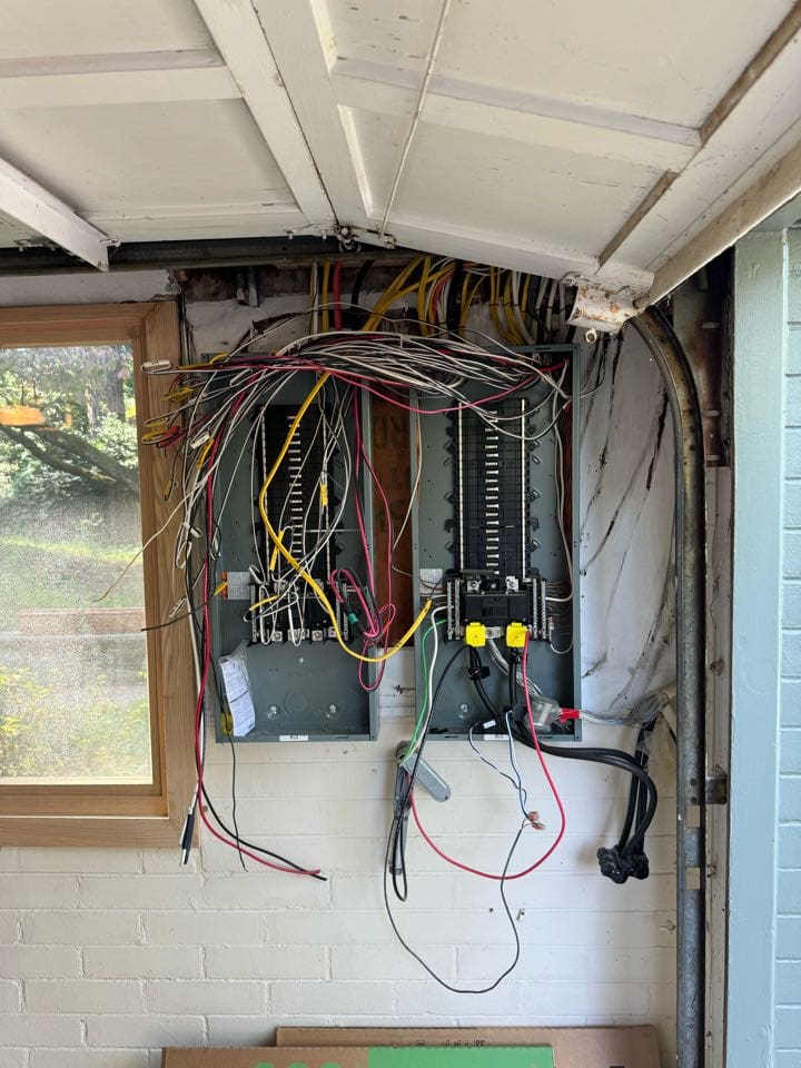 A replacement electrical panel installed by PRO Electric plus HVAC