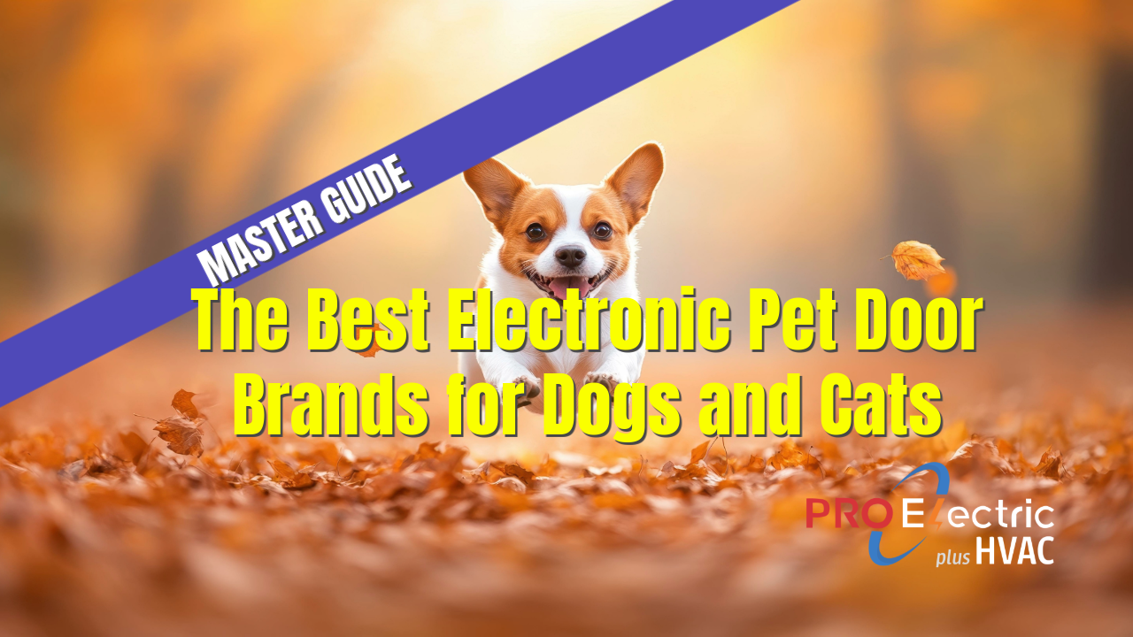 best electronic pet doors, smart pet doors, Wi-Fi pet doors, microchip pet door, automatic pet door, best dog doors, best cat doors, pet door with mobile app, best smart pet doors 2024, PetSafe SmartDoor review, SureFlap Microchip Pet Door, High Tech Pet Power Door, best pet doors for large dogs, weatherproof pet doors, secure pet doors, best electronic pet doors Northern Virginia, pet doors Fairfax VA, pet doors Loudoun County, pet doors Arlington VA, pet doors Prince William County, where to buy pet doors, best pet door installers, surge protection for pet doors, PRO Electric Plus HVAC, pet door installation tips