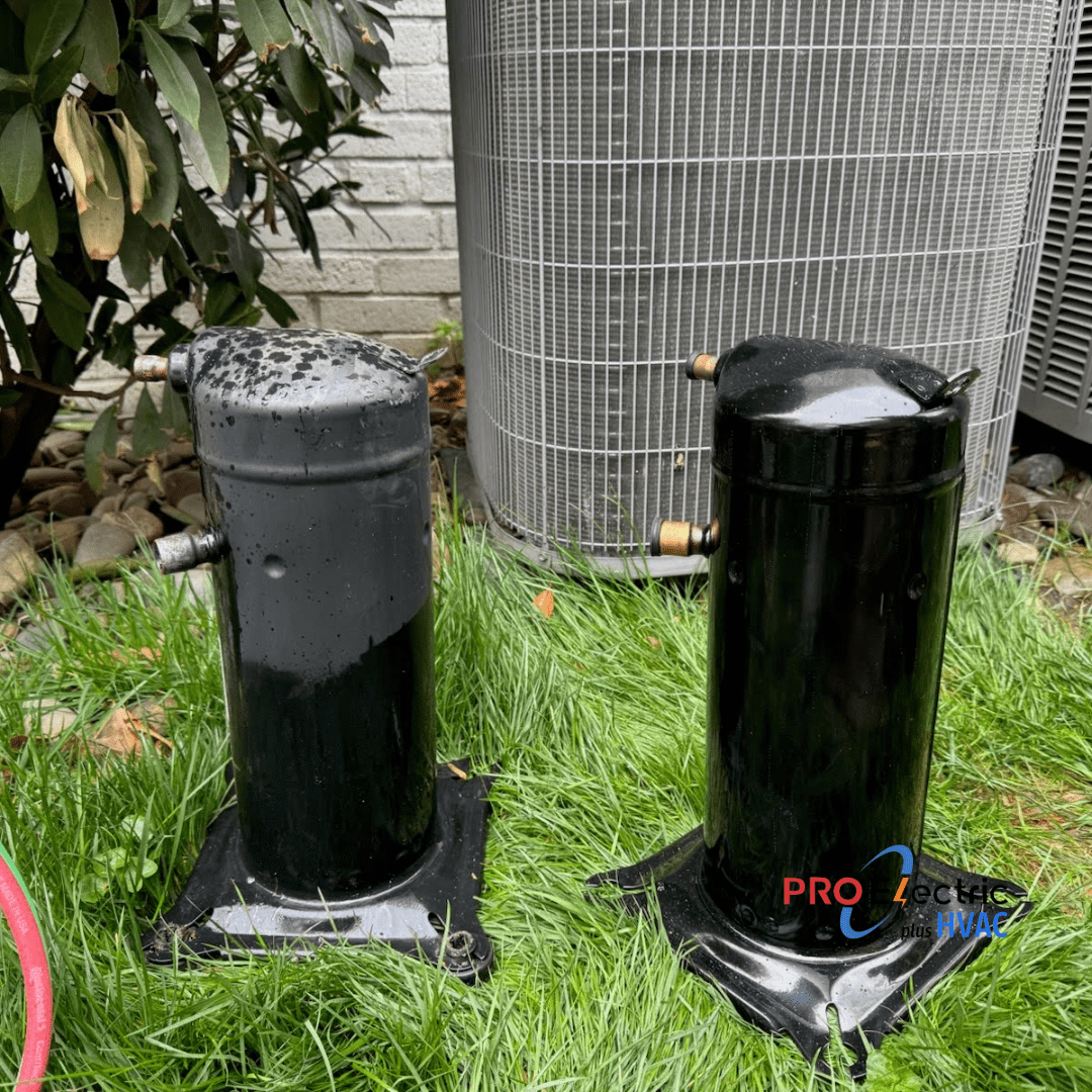 A corroded air conditioning condenser unit