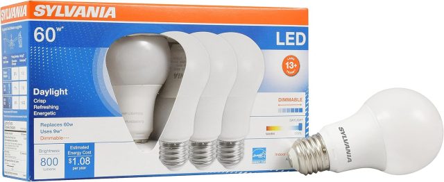 bright white dimmable bulb, 1100 lm 12 W LED, Sylvania A19 Bright White, budget 75 W equivalent LED, frosted finish bright bulb, everyday lighting LED, kitchen task light bulb, home office bright bulb, Sylvania value LED pack, long life household bulb, high lumen energy saving, diffuse glare‑free bulb, Amazon top‑rated Sylvania, 4‑pack bright white LED, neutral white lighting bulb, fast home lighting upgrade, utility room bright LED, ambient workspace bulb, cost‑efficient LED lighting, reliable A19 bright white