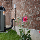 south riding heat pump outdoor unit, coil cleaning south riding va, outdoor unit clearance south riding, sprinkler overspray heat pump, mulch around condenser south riding, defrost cycle check south riding, leveling condenser pad south riding va, HOA screen airflow south riding, dryer vent lint on coil, pro electric plus hvac south riding