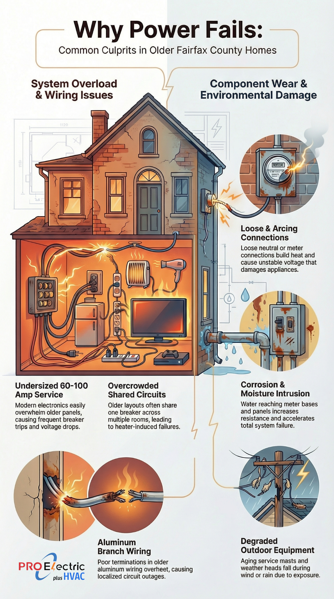 Fairfax County VA power outage causes, Fairfax County VA aging home electrical problems, Fairfax County VA overloaded electrical panel, Fairfax County VA loose neutral symptoms, Fairfax County VA flickering lights issue, Fairfax County VA main breaker keeps tripping, Fairfax County VA partial power loss home, Fairfax County VA electrical service upgrade, Fairfax County VA breaker panel replacement, Fairfax County VA 100 amp to 200 amp upgrade, Annandale VA electrical failure, Springfield VA electrical overload issues, Burke VA panel capacity problems, McLean VA voltage fluctuation home, Reston VA older home power issues